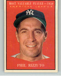 1961 Topps Baseball #471 Phil Rizzuto MVP Yankees NR-MT 413745