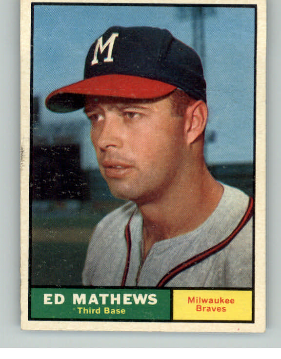 1961 Topps Baseball #120 Eddie Mathews Braves EX-MT 413785