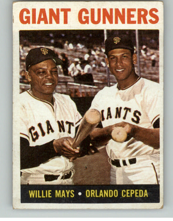 1964 Topps Baseball #306 Willie Mays Orlando Cepeda EX 413788