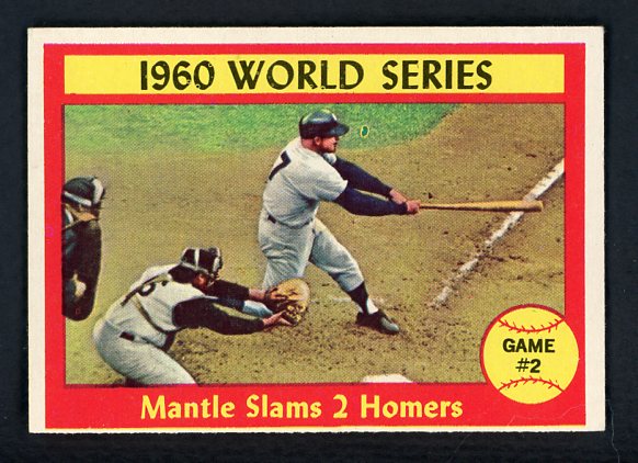 1961 Topps Baseball #307 World Series Game 2 Mickey Mantle NR-MT oc 413865