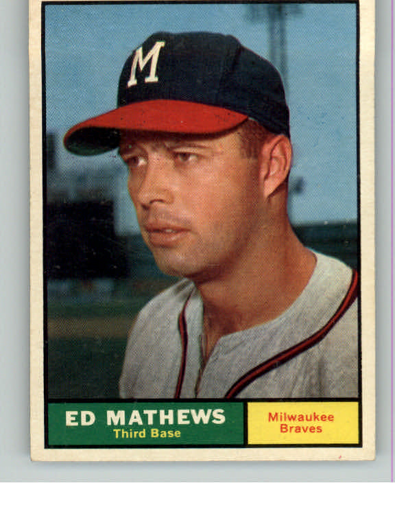 1961 Topps Baseball #120 Eddie Mathews Braves EX-MT 414318