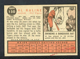 1962 Topps Baseball #150 Al Kaline Tigers GD-VG residue back 414347