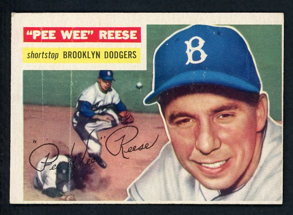 1956 Topps Baseball #260 Pee Wee Reese Dodgers VG-EX 414498