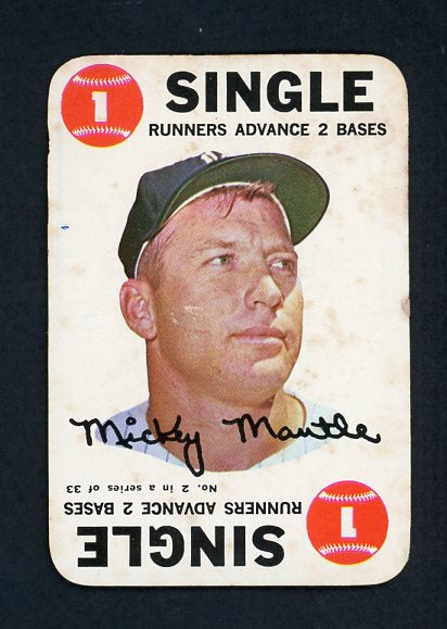 1968 Topps Baseball Game #002 Mickey Mantle Yankees VG-EX 414588