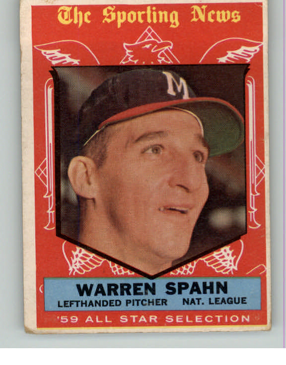 1959 Topps Baseball #571 Warren Spahn A.S. Braves VG 414780
