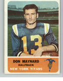 1962 Fleer Football #059 Don Maynard Titans NR-MT 414785