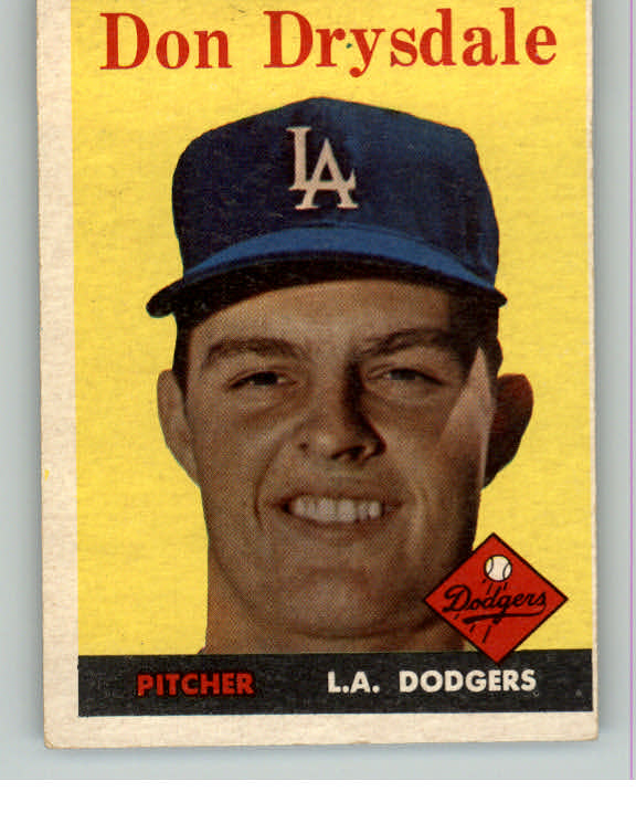 1958 Topps Baseball #025 Don Drysdale Dodgers VG-EX 414790