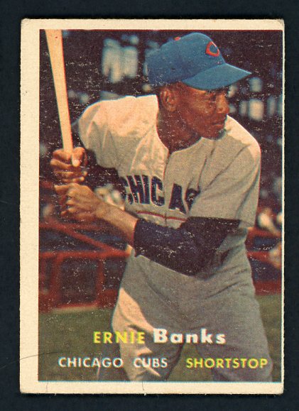 1957 Topps Baseball #055 Ernie Banks Cubs VG-EX 414864