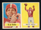 1957 Topps Football #030 Y.A. Tittle 49ers NR-MT 414911