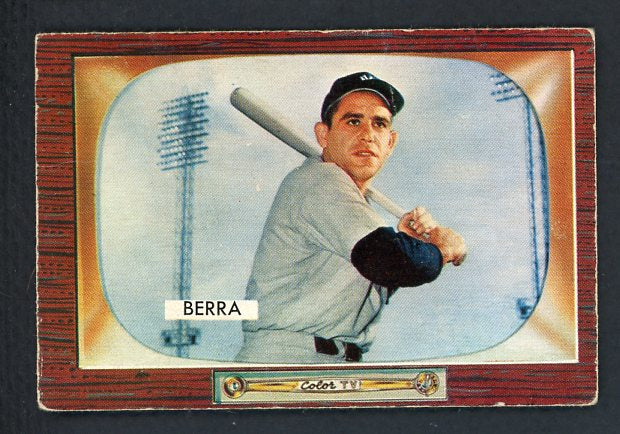 1955 Bowman Baseball #168 Yogi Berra Yankees Good ink back 414956
