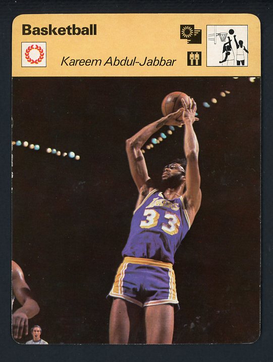 1977 Sportscaster Kareem Abdul Jabbar Lakers EX-MT 415210