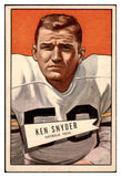 1952 Bowman Large Football #022 Ken Snyder Eagles EX 415263