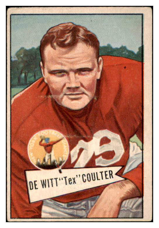 1952 Bowman Large Football #071 Tex Coulter Giants VG-EX 415289
