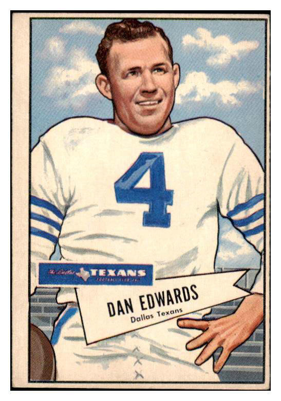 1952 Bowman Large Football #077 Dan Edwards Texans EX 415293