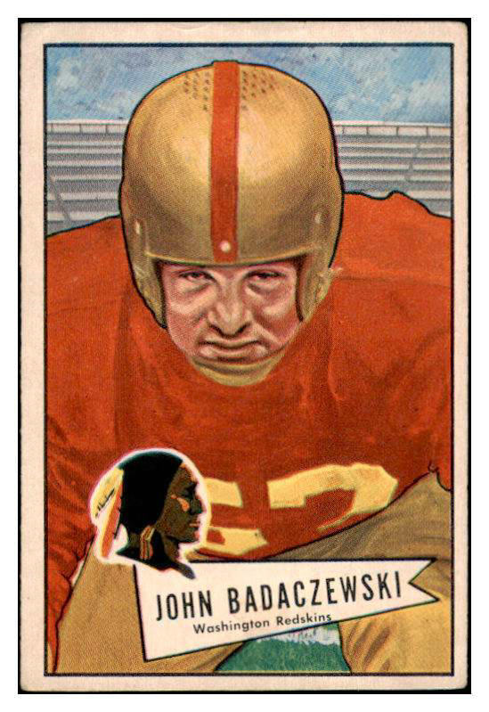 1952 Bowman Large Football #112 John Badaczewski Washington EX 415309