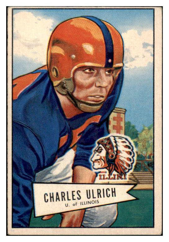 1952 Bowman Large Football #134 Chuck Ulrich Cardinals EX 415319