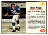 1962 Post Football #025 Dick Nolan Giants NR-MT 415454