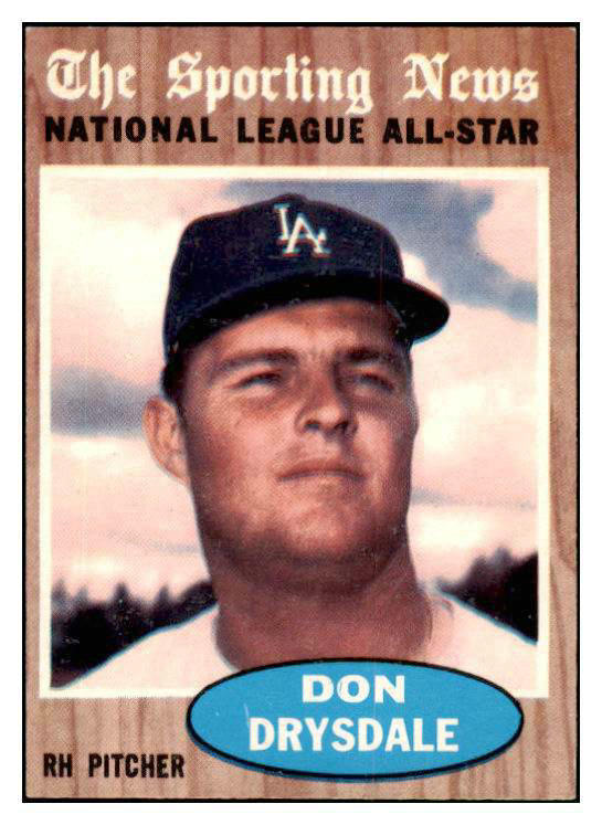 1962 Topps Baseball #398 Don Drysdale A.S. Dodgers NR-MT 416287