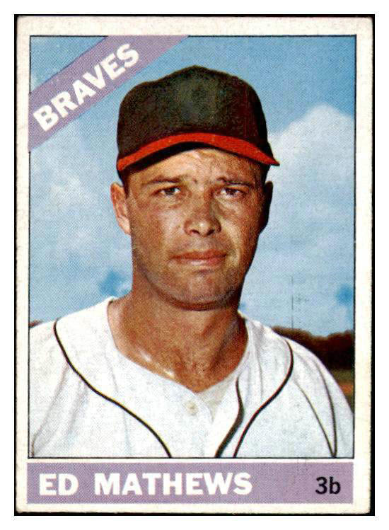 1966 Topps Baseball #200 Eddie Mathews Braves VG-EX 416350