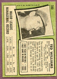 1971 Topps Baseball #380 Ted Williams Senators NR-MT 416378
