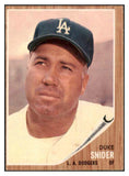 1962 Topps Baseball #500 Duke Snider Dodgers EX-MT oc 416382