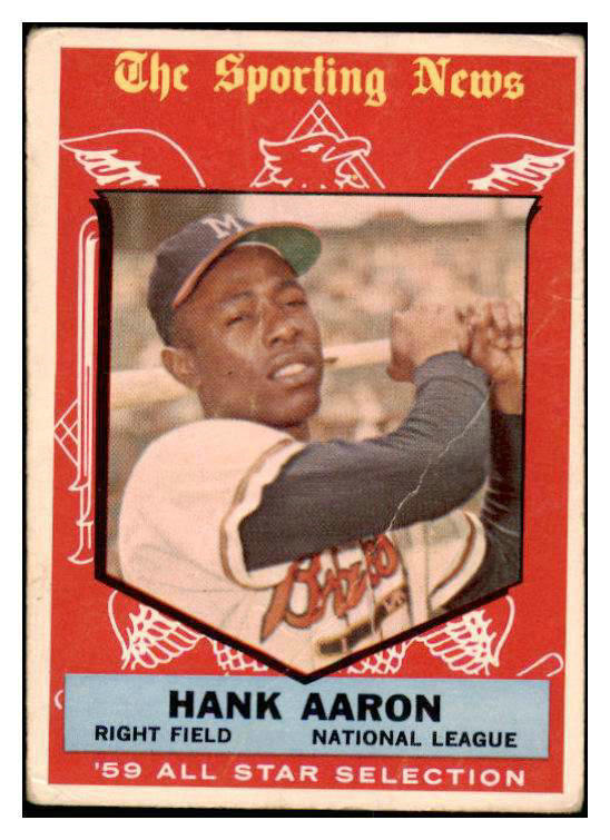 1959 Topps Baseball #561 Hank Aaron A.S. Braves Good 416395