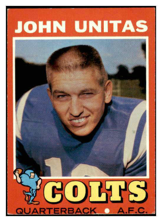1971 Topps Football #001 John Unitas Colts EX+/EX-MT 416415