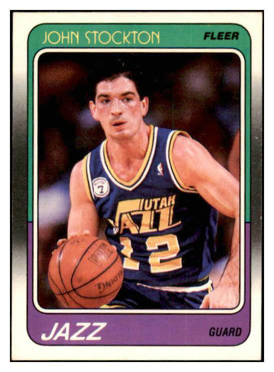 1988 Fleer Basketball #115 John Stockton Jazz NR-MT 416420