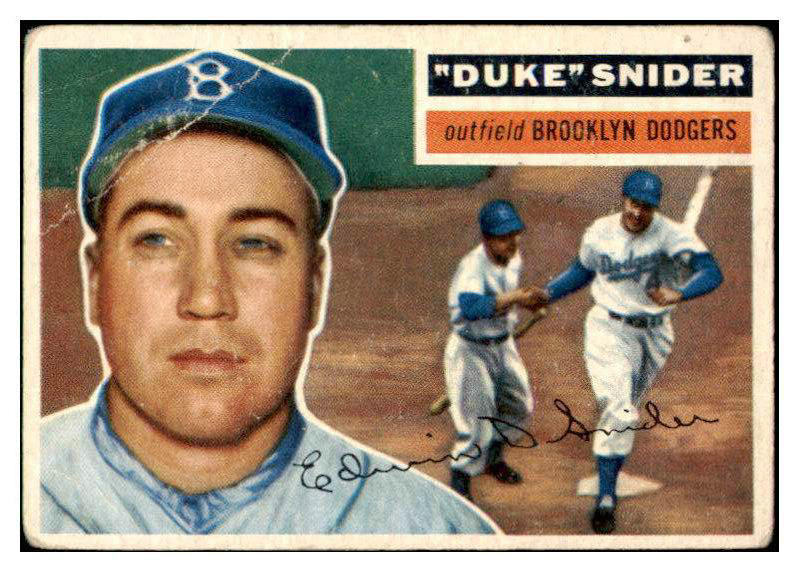 1956 Topps Baseball #150 Duke Snider Dodgers VG Gray 416602