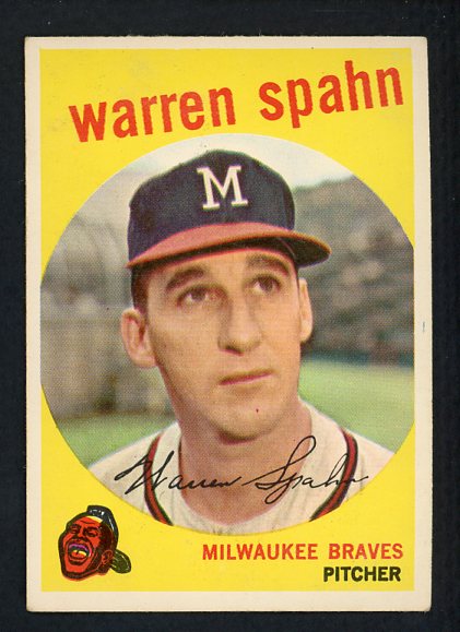 1959 Topps Baseball #040 Warren Spahn Braves EX-MT Obscure 416739