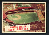 1961 Topps Baseball #406 Mickey Mantle IA Yankees EX-MT 416931