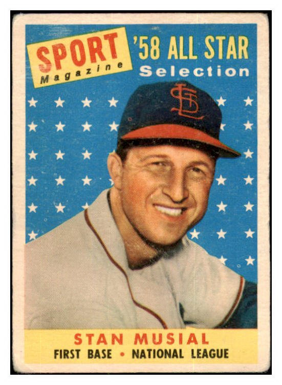 1958 Topps Baseball #476 Stan Musial A.S. Cardinals VG 417151