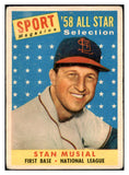 1958 Topps Baseball #476 Stan Musial A.S. Cardinals VG 417151