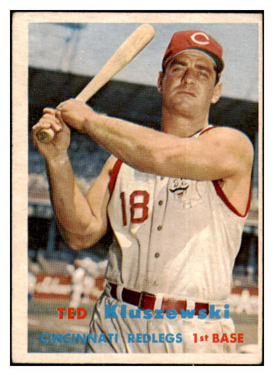 1957 Topps Baseball #165 Ted Kluszewski Reds EX 417163