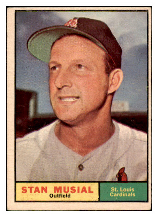 1961 Topps Baseball #290 Stan Musial Cardinals EX 417253