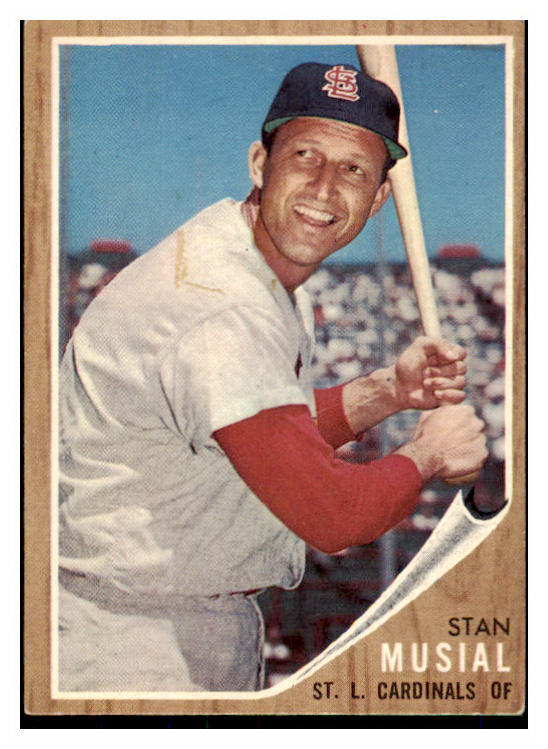 1962 Topps Baseball #050 Stan Musial Cardinals EX+/EX-MT 417254