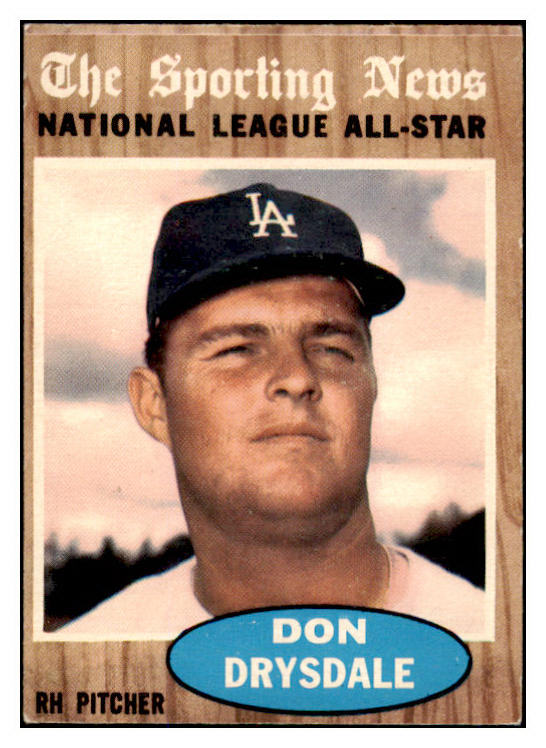 1962 Topps Baseball #398 Don Drysdale A.S. Dodgers EX+/EX-MT 417278