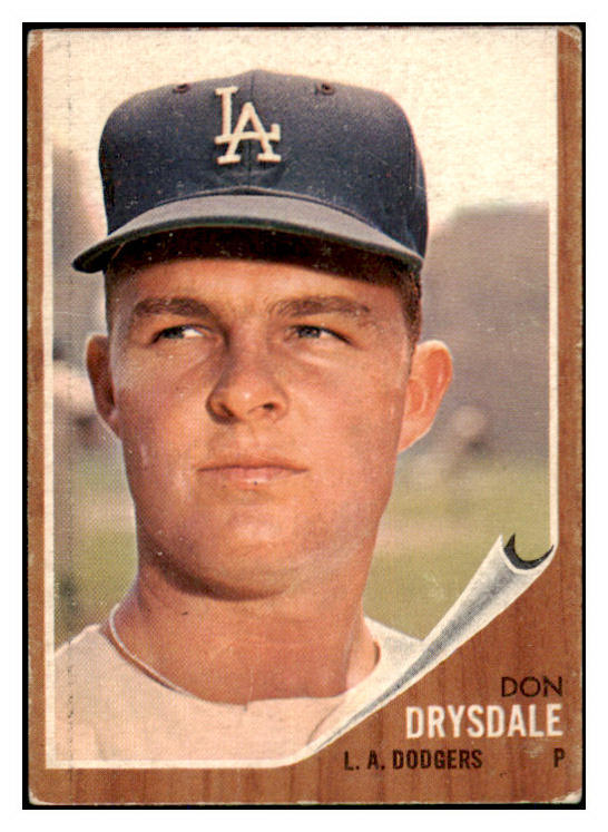 1962 Topps Baseball #340 Don Drysdale Dodgers VG-EX 417279