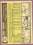 1961 Topps Baseball #344 Sandy Koufax Dodgers EX+/EX-MT 417447