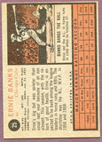 1962 Topps Baseball #025 Ernie Banks Cubs EX-MT 417476
