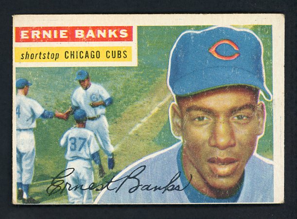 1956 Topps Baseball #015 Ernie Banks Cubs VG-EX White 417535