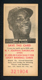 1954 New York Journal American Joe Black Dodgers EX-MT 417713