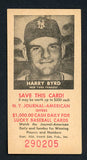 1954 New York Journal American Harry Byrd Yankees EX-MT 417715
