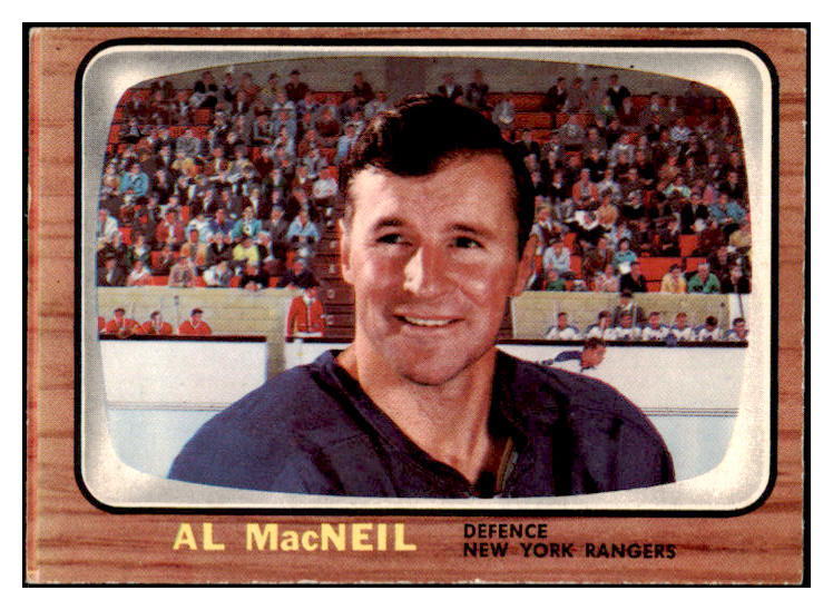 1966 Topps Hockey #089 Al MacNeil Rangers EX-MT 418008