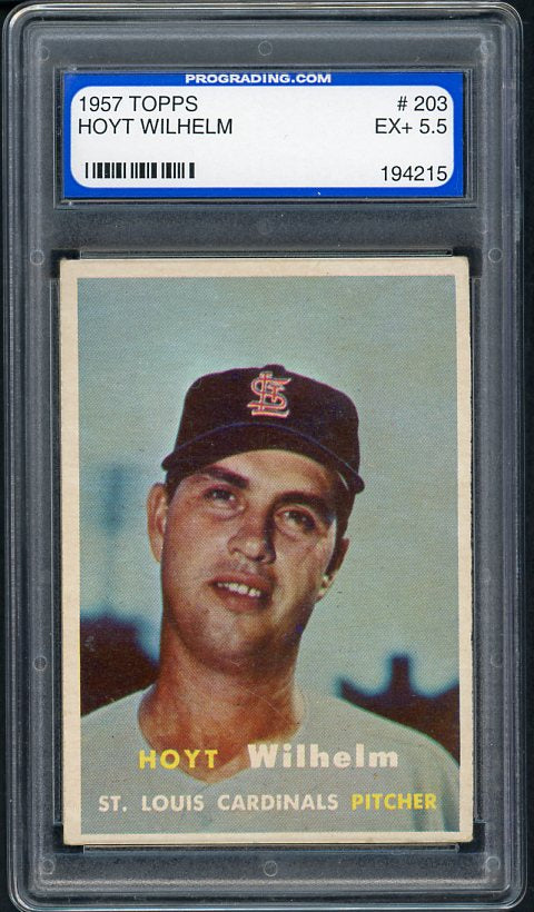 1957 Topps Baseball #203 Hoyt Wilhelm Cardinals PGS 5.5 EX+ 418188