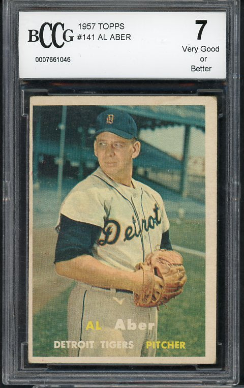 1957 Topps Baseball #141 Al Aber Tigers BCCG 7 418197