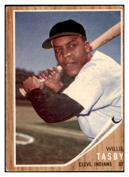 1962 Topps Baseball #462 Willie Tasby Indians VG-EX No Emblem 418264