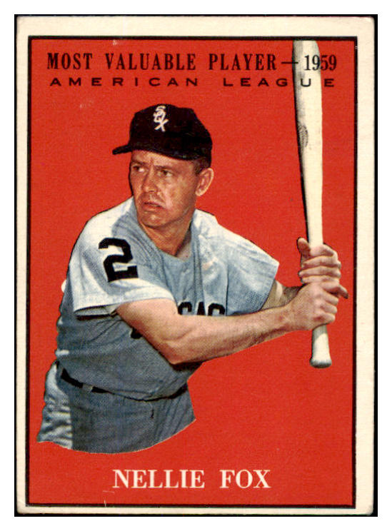 1961 Topps Baseball #477 Nellie Fox MVP White Sox VG 418276