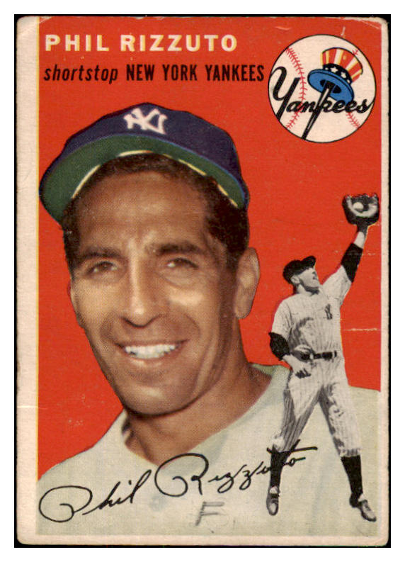 1954 Topps Baseball #017 Phil Rizzuto Yankees Good pencil front 418357
