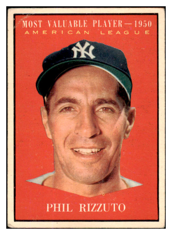 1961 Topps Baseball #471 Phil Rizzuto MVP Yankees VG-EX 418478